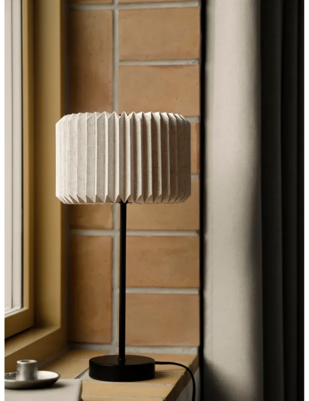 Lampa stołowa z plisowanym kloszem Vivienne 48cm beżowa Nordlux Niska cena