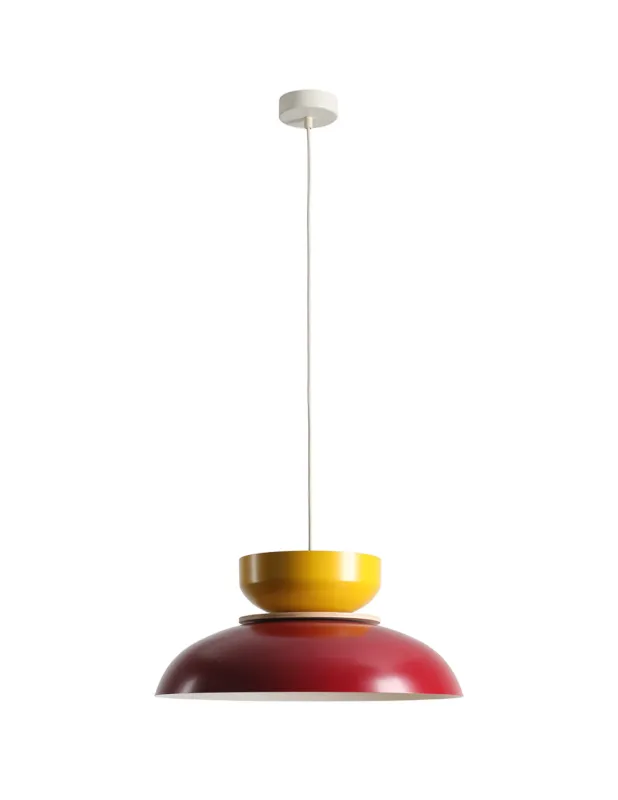 Lampa wisząca metalowa Aldo 47cm light red wine / mustard Aldex Szybka wysyłka