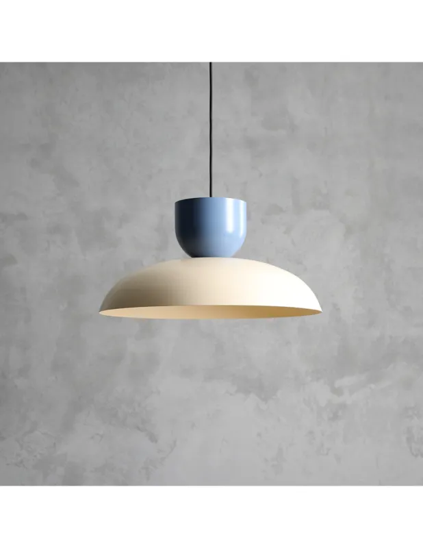Kolorowa lampa wisząca metalowa Ella 47cm dark cream / dusty blue Aldex Ograniczona ilość