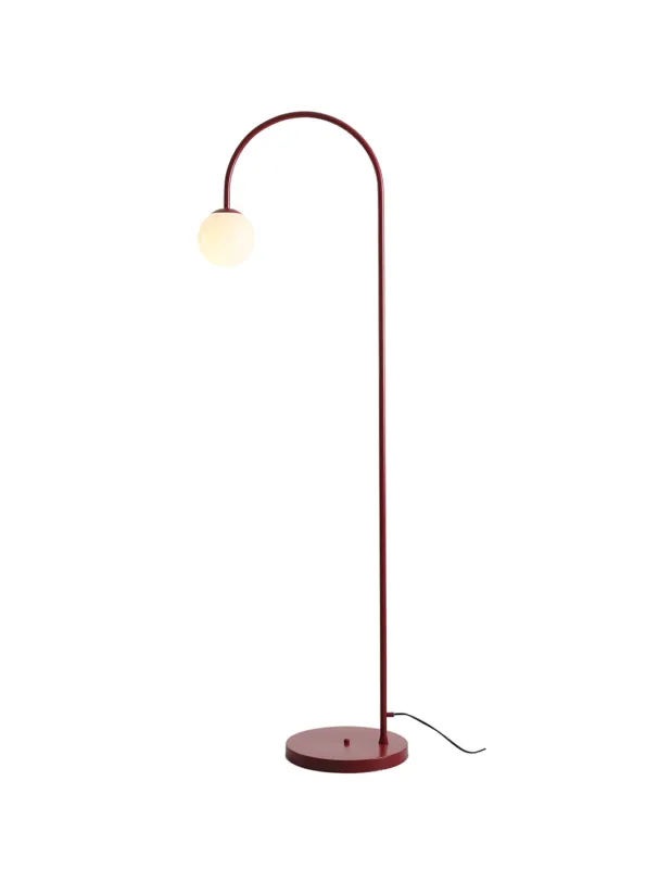 Wyjątkowa oferta Lampa podłogowa kula Una 157cm biały / red wine Aldex