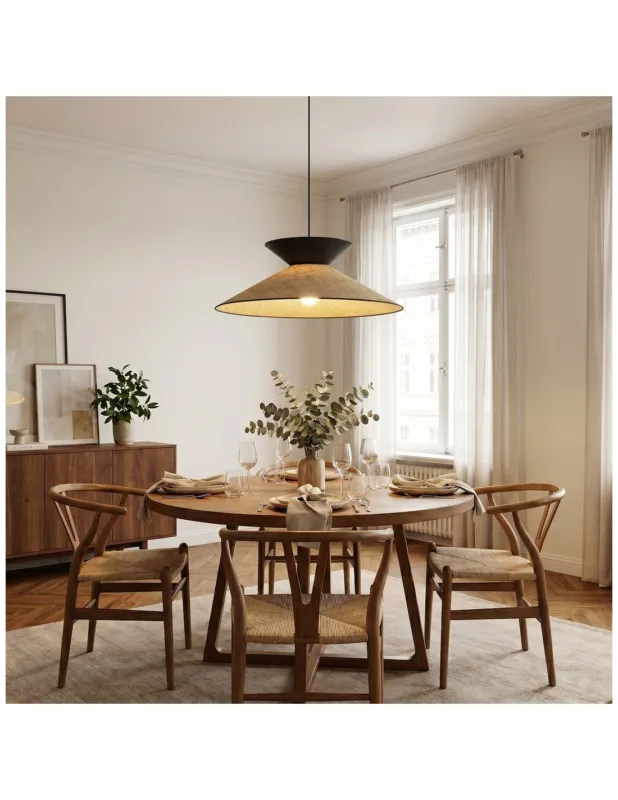 Lampa wisząca boho Softa 50cm rattan / czarny Emibig Najlepsza cena
