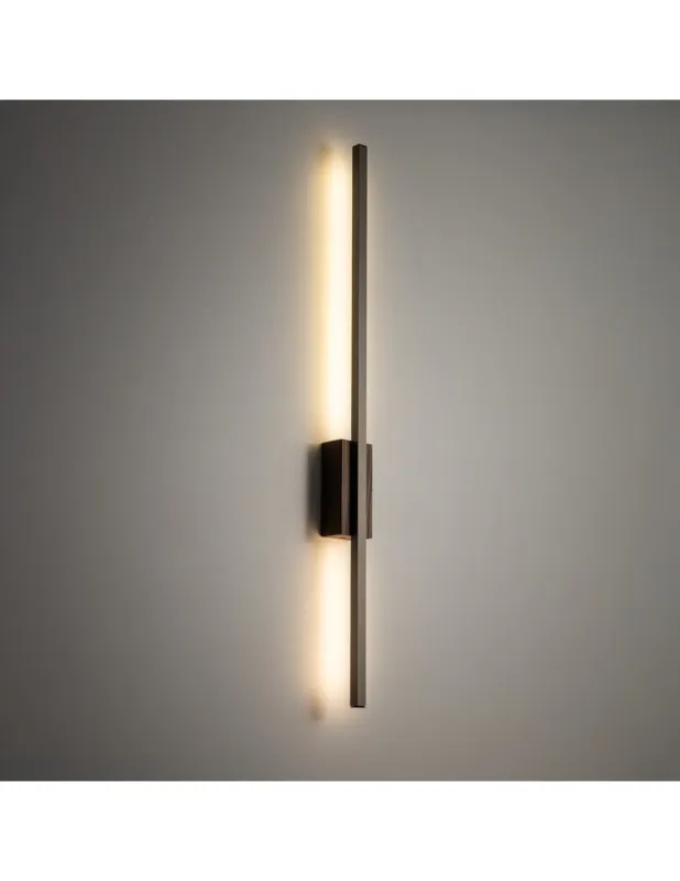 Kinkiet pionowy Flash LED 3000K 79cm brązowy / orzech TK Lighting Premium