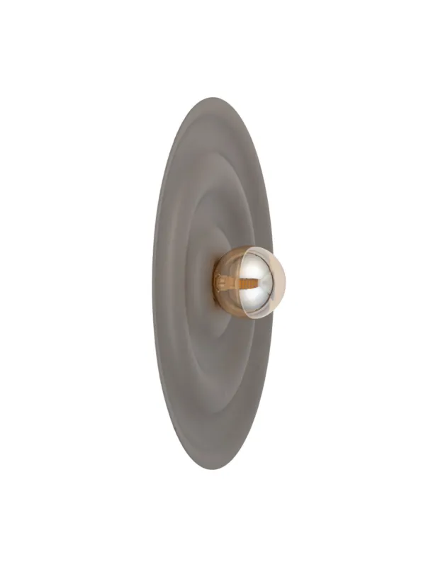 Kinkiet okrągły z falistym kloszem Onda 60cm brązowy / opal TK Lighting Oferta czasowa