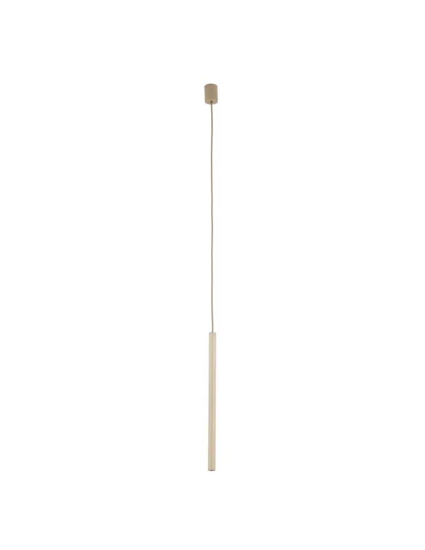 Hit sprzedaży Lampa wisząca tuba ryflowana Ferro 5,2cm H50cm sabia / szampański TK Lighting