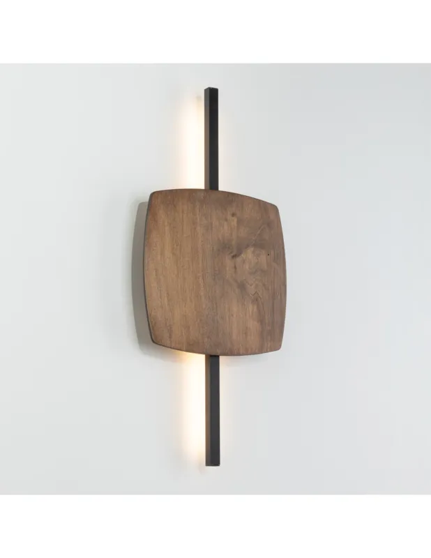 Kinkiet drewniany dekoracyjny Selva H55cm orzech / czarny TK Lighting Oferta limitowana