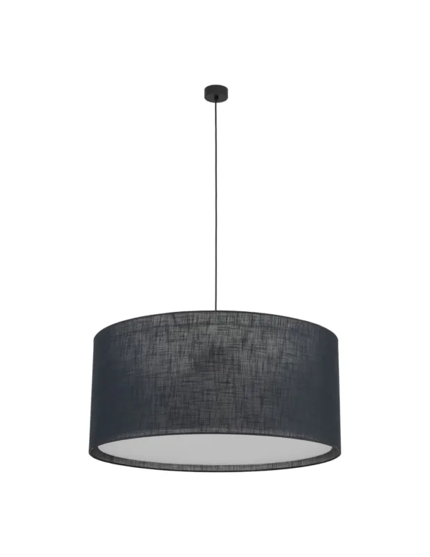 Duża lampa wisząca z abażurem Largo 77cm czarna TK Lighting Oferta czasowa