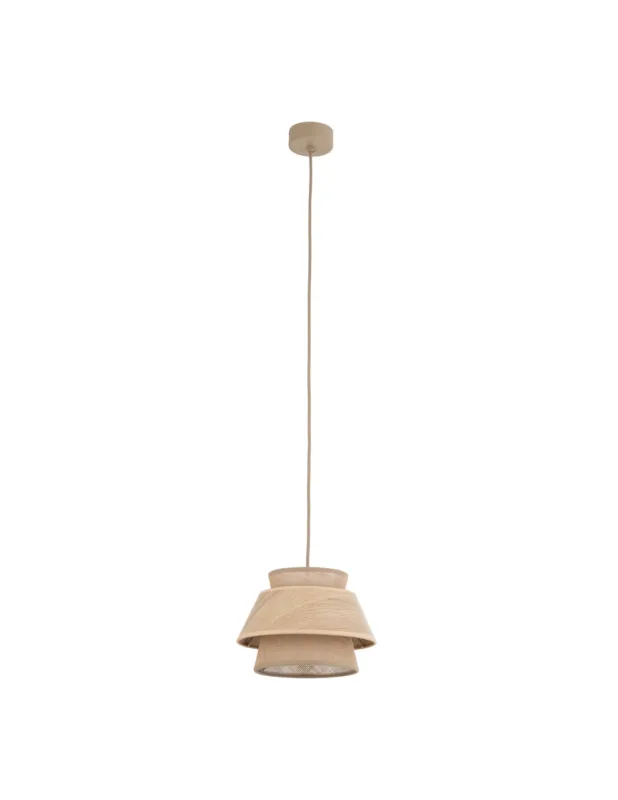 Hit sprzedaży Lampa wisząca z abażurem Kalum 24cm juta / fornir drewniany TK Lighting