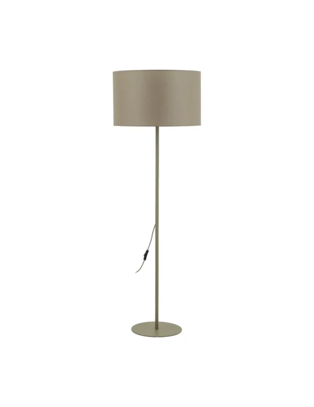 Darmowy zwrot Lampa podłogowa z dużym abażurem Dalum Olive 50cm H151cm oliwkowa TK Lighting