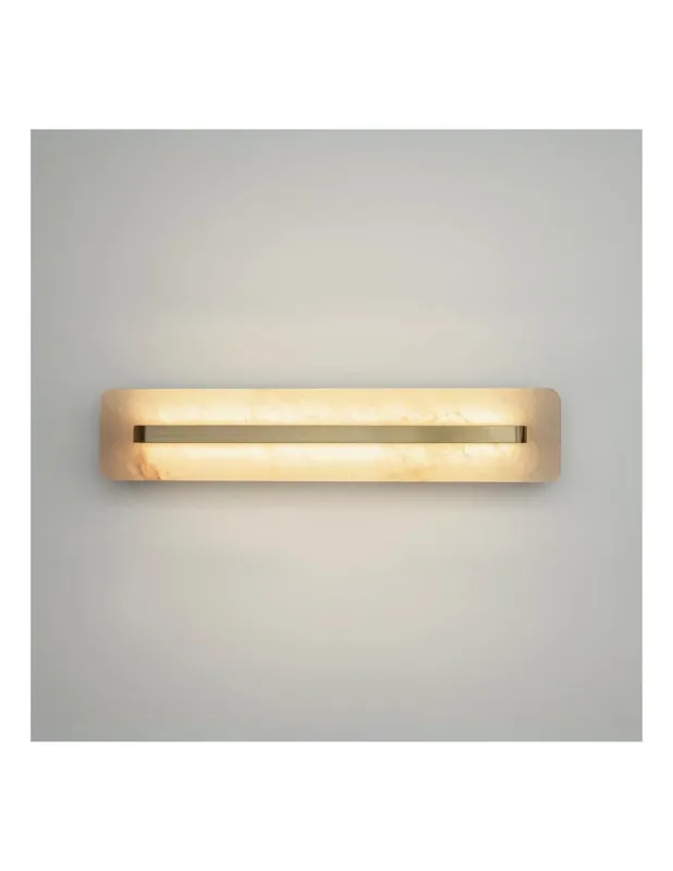 Kinkiet alabastrowy podłużny Albatre Brass LED 40cm Maytoni Hit cenowy