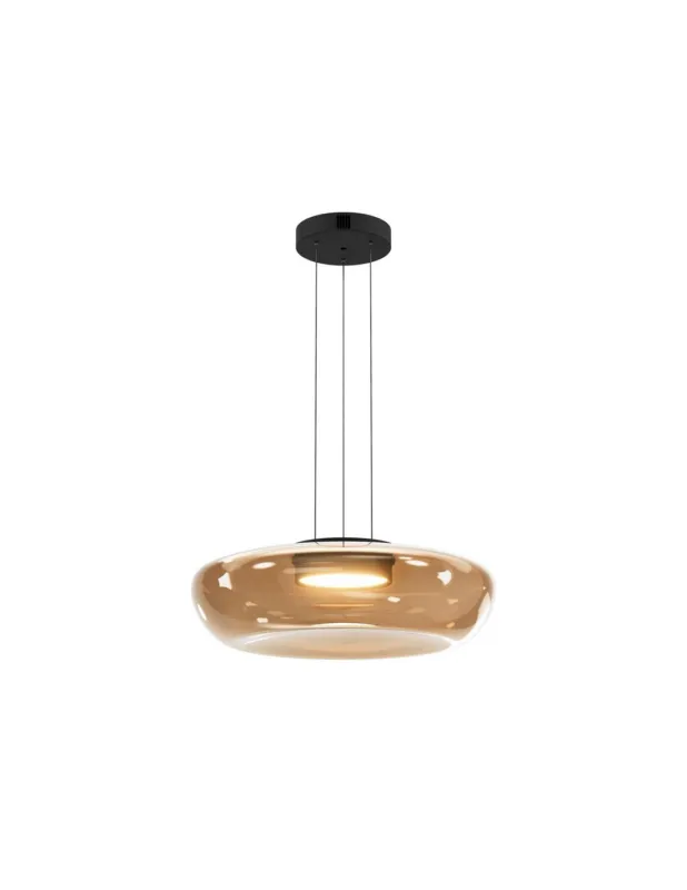 Wyprzedaż Lampa wisząca szklana nowoczesna Bassa LED 45cm bursztynowa Maytoni