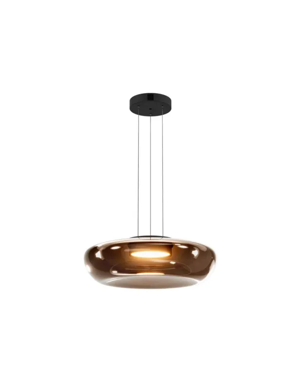 Zamów teraz Lampa wisząca szklana nowoczesna Bassa LED 45cm brązowa Maytoni