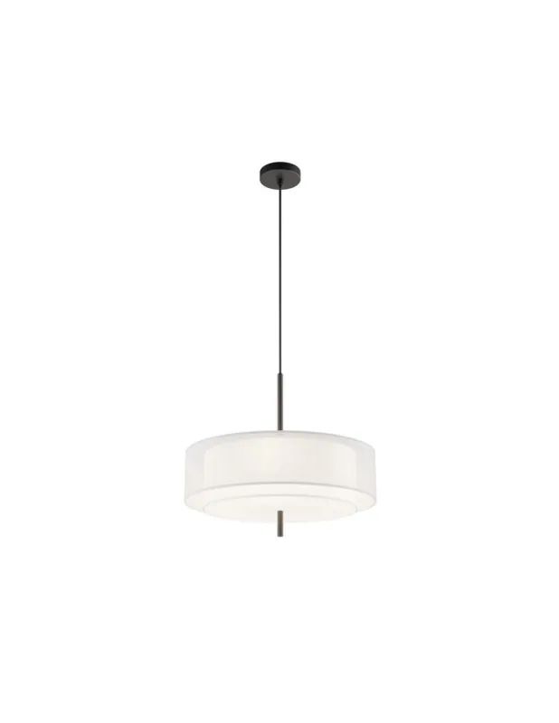 Lampa wisząca okrągła z abażurem Bergamo 50cm biała Maytoni Nie przegap