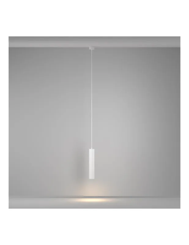 Okazja Lampa wisząca tuba ryflowana Calipso 5,6cm biała Maytoni