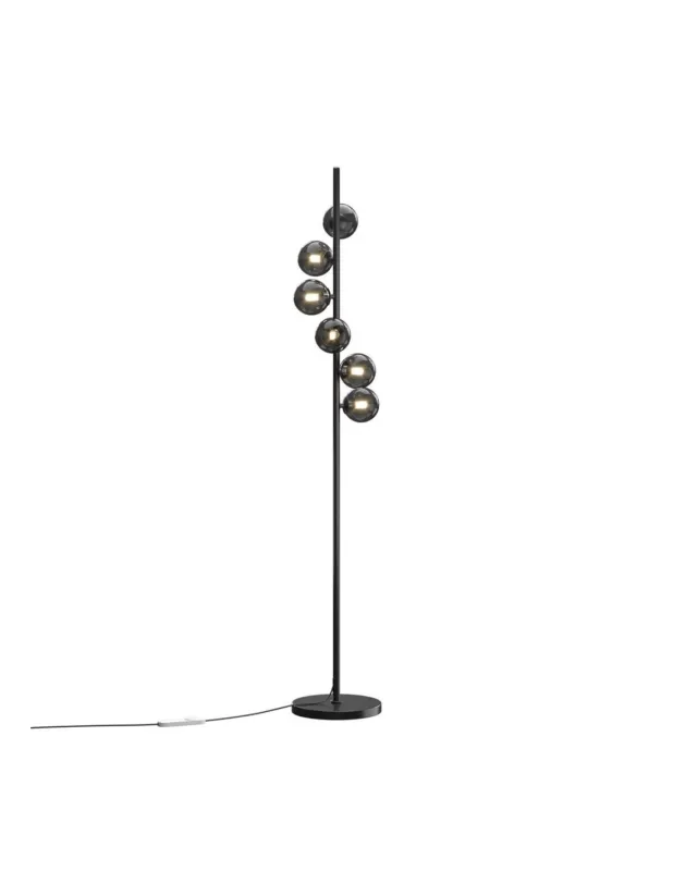 Ostatnie sztuki Lampa podłogowa szklane kule Dallas 150cm czarna Maytoni