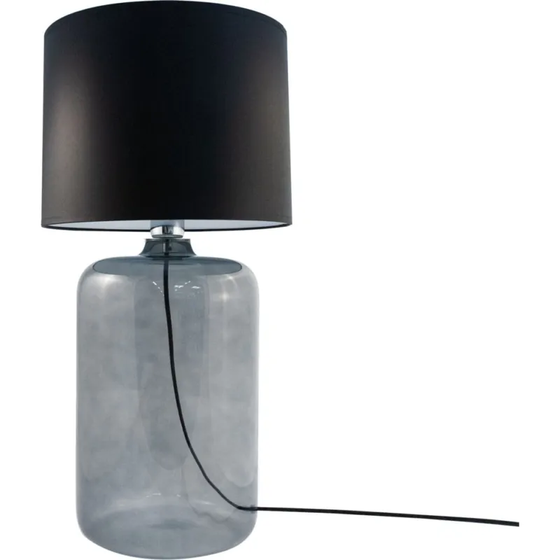 Nie przegap Lampa stołowa szklana z abażurem Amarsa czarny/szkło dymione ZumaLine
