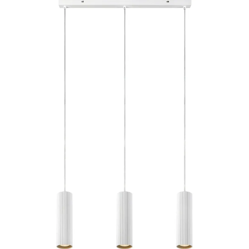 Wybór klientów Lampa wiszące tuby na listwie Costilla III biała Markslojd