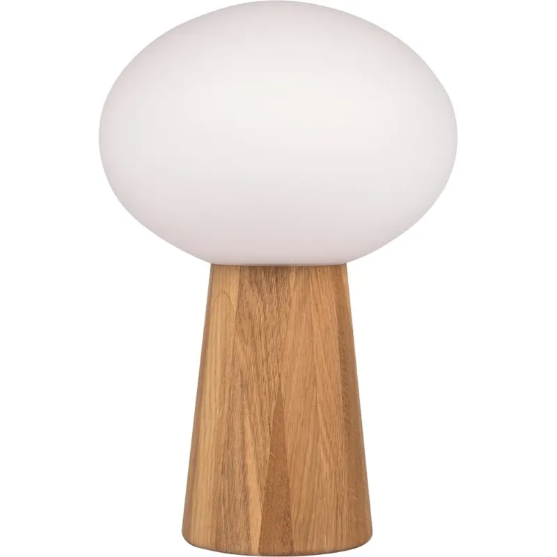 Lampa stołowa szklana kula Pater dąb/biały Markslojd Darmowy zwrot