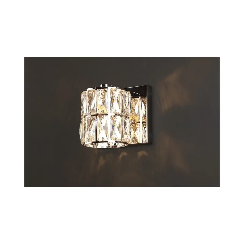 Kinkiet kryształowy glamour Diamante 12 chrom MaxLight Popularny