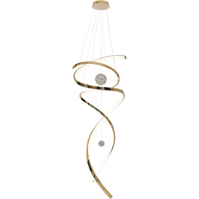 Bezpieczne zakupy Lampa wisząca glamour Ritz LED 60 złota MaxLight