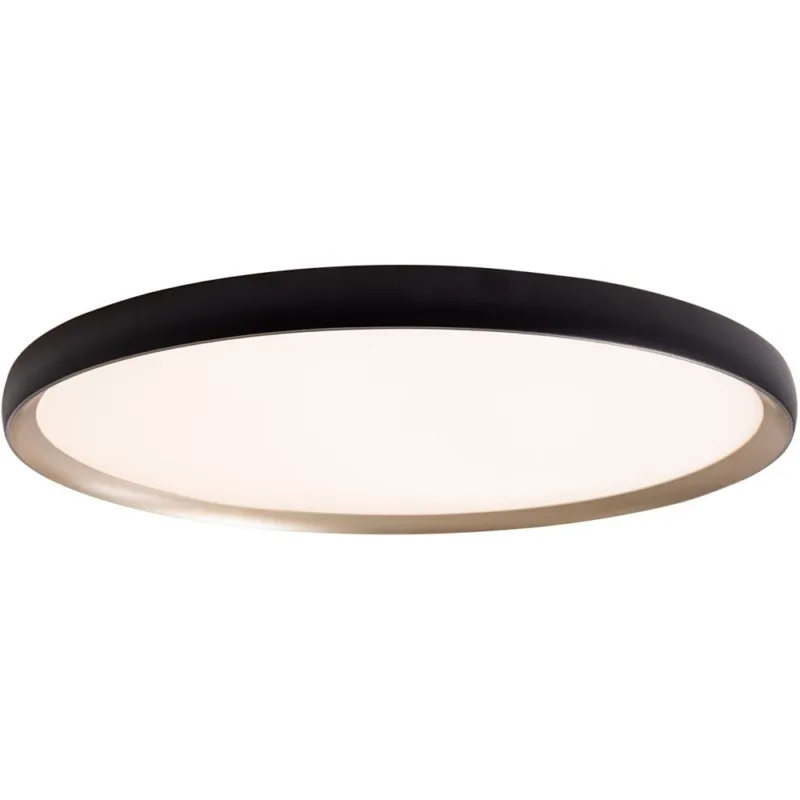 Do wyczerpania zapasów Plafon okrągły Vik LED 48cm czarny / złoty MaxLight