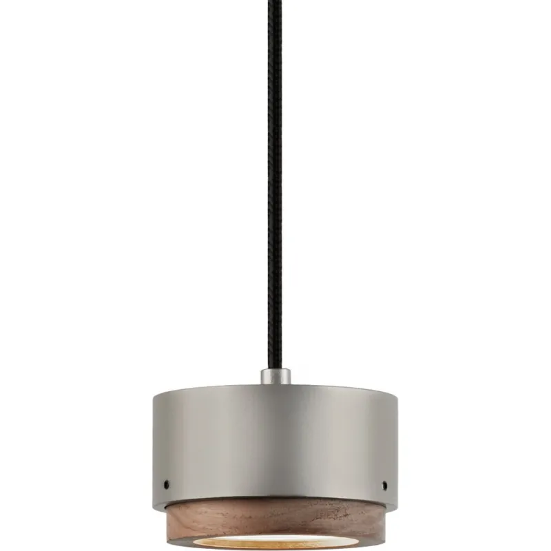 Oferta czasowa Lampa wisząca drewniana Jubi LED 10cm orzech amerykański / perłowo-beżowy LoftLight