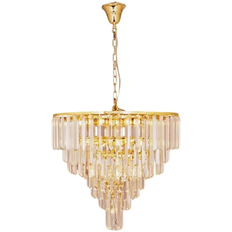 Żyrandol kryształowy wiszący Versailles 61cm transparentny / złoty Zumaline Taniej