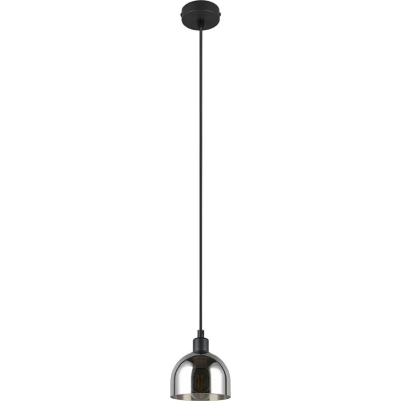 Nie przegap Lampa wisząca szklana Molly 12cm chrom / czarny mat Reality