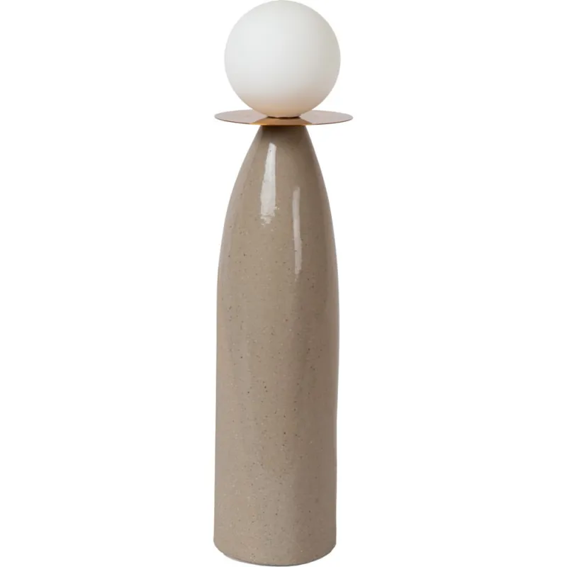 Lampa stołowa ceramiczna ze szklaną kulą Figaro 12cm H48,8cm opal / szary Lucide Wysoka jakość