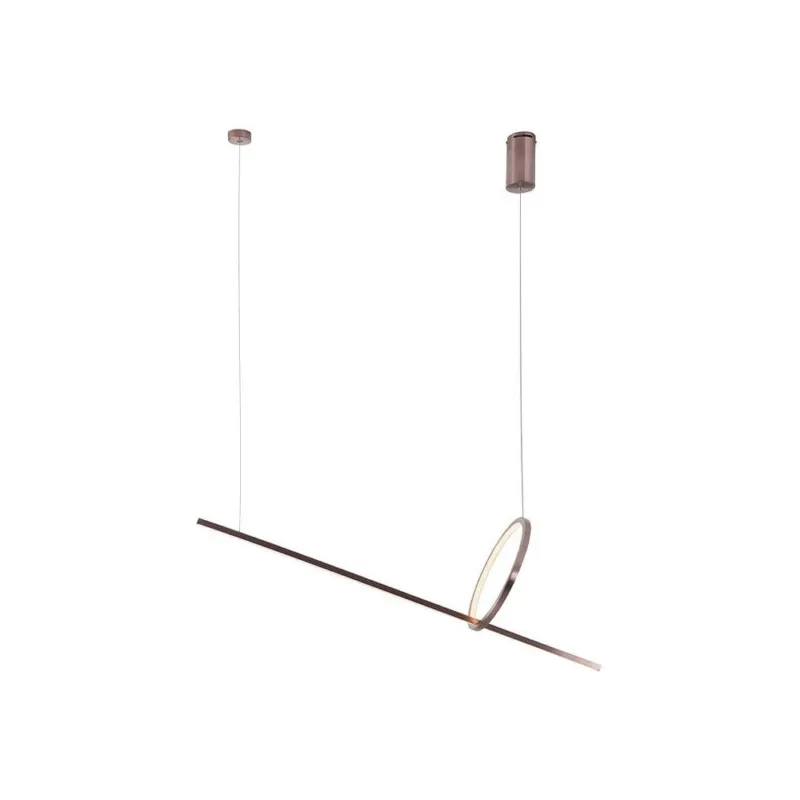 Rabat Lampa wisząca podłużna nowoczesna Lozanna LED 100cm szczotkowany brąz MaxLight