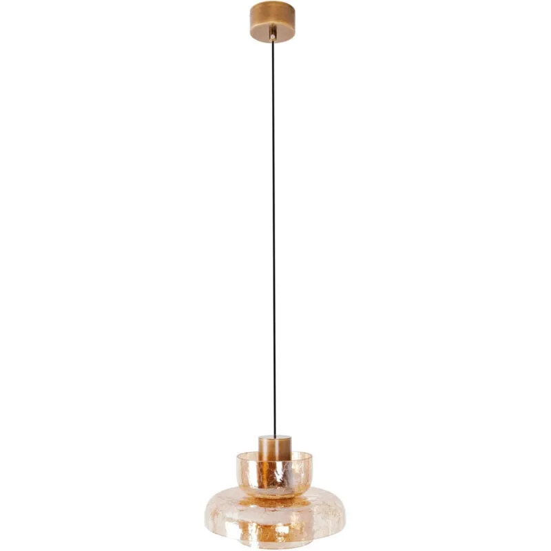 Okazja Lampa wisząca szklana Signature LED C 22cm bursztynowy / mosiądz MaxLight