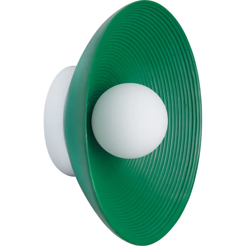 Wyprzedaż Kinkiet okrągły dekoracyjny Ilusioni 26cm biały / zielony Step Into Design