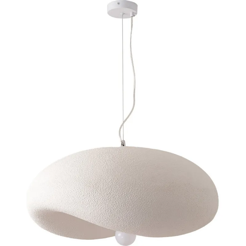Dodaj do koszyka Lampa wisząca japandi Stone Flat 60cm biała Step Into Design