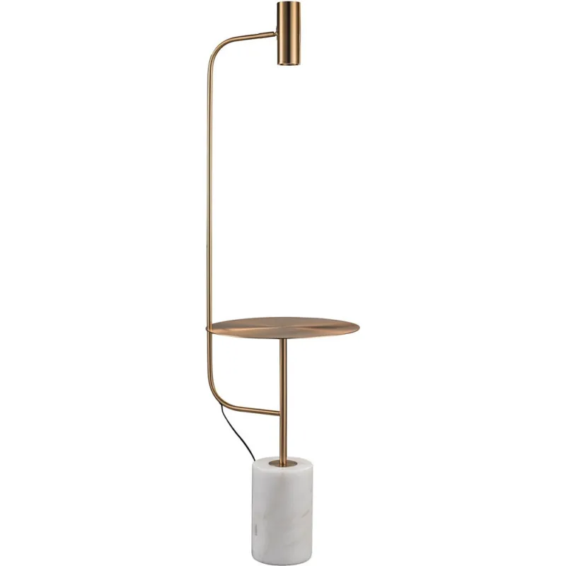 Kup online Lampa podłogowa ze stolikiem Vincent LED złoty / marmur Step Into Design