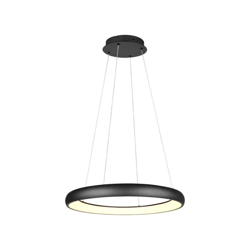 Lampa wisząca okrągła z regulacją barwy światła Cardona LED 75cm czarny mat Trio Zamów teraz