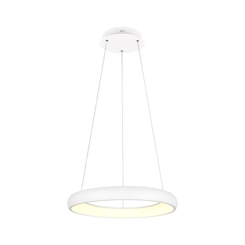 Dodaj do koszyka Lampa wisząca okrągła z regulacją barwy światła Cardona LED 62cm biały mat Trio