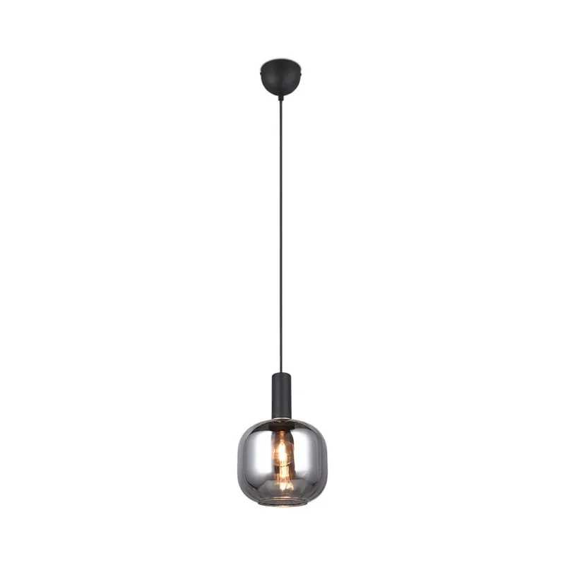 Lampa wisząca szklana Diva 20cm chrom / czarny mat Trio Zamów teraz