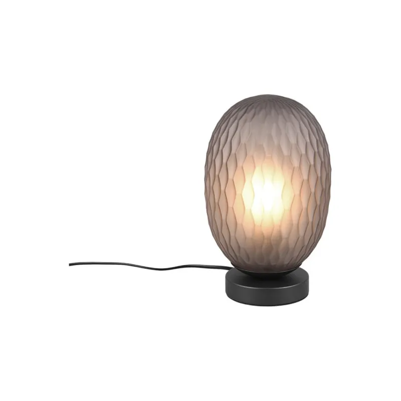 Lampa stołowa z dekoracyjnego szkła Facette 17cm dymiona Trio Cena promocyjna