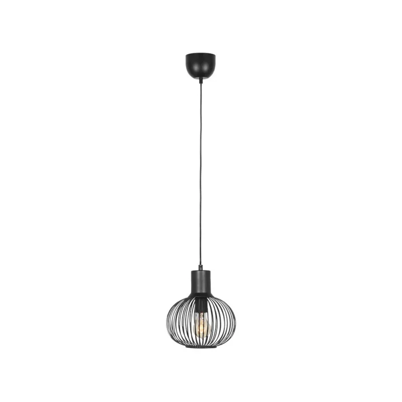 Dostępne od ręki Lampa wisząca druciana Gila 23cm czarny mat Trio