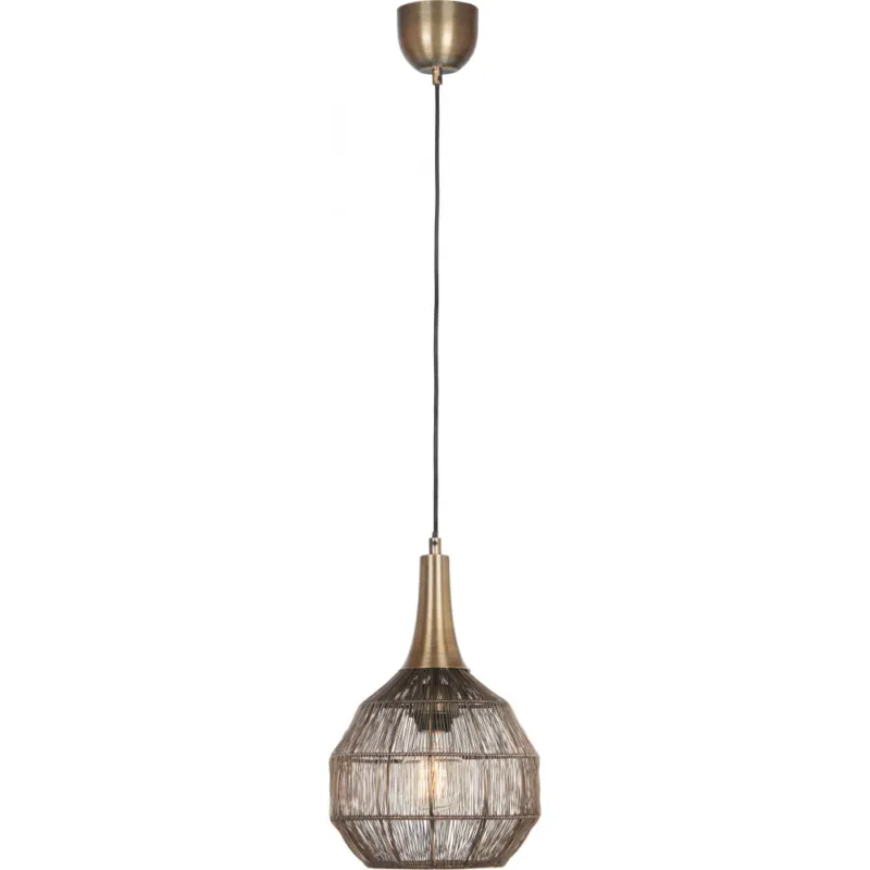 Cena promocyjna Lampa wisząca orientalna Soraya 26cm patyna Trio