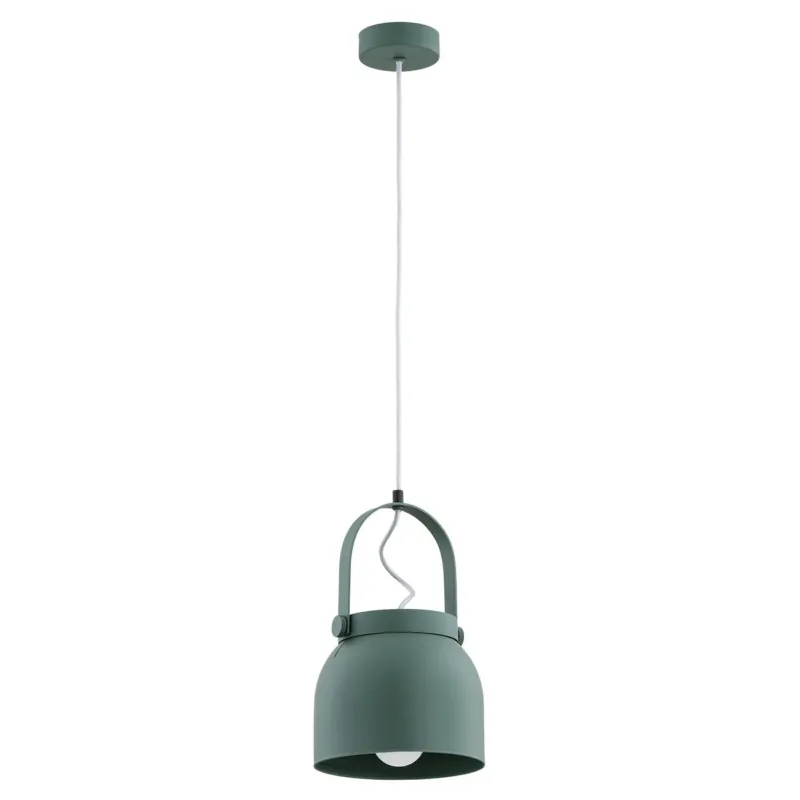 Pojedyncza lampa wisząca Logan M z okrągłym metalowym kloszem Obniżka ceny