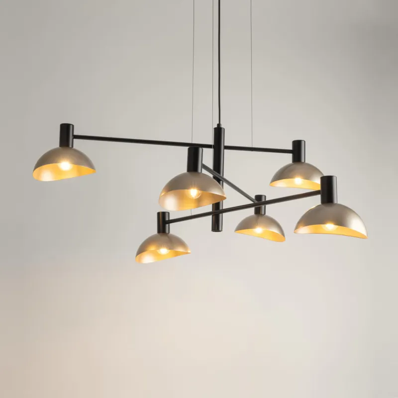 Kup online Czarna lampa wisząca Ares 6 w stylu nowoczesnym