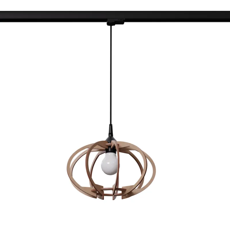Lampa wisząca do systemu szynowego MANDELINO naturalne drewno E27 B Tylko dziś