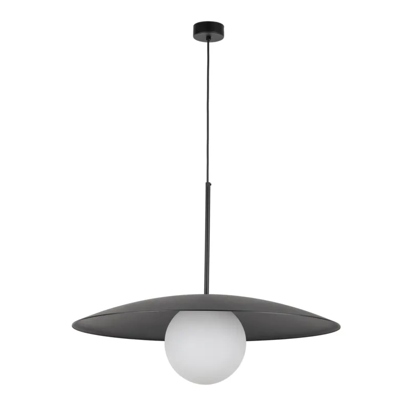 Szybka wysyłka Czarna lampa wisząca w stylu japandi Slate