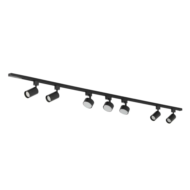Ostatnia szansa System szynowy 3-fazowy, regulowane reflektory Tracer Set Black 2, 2m