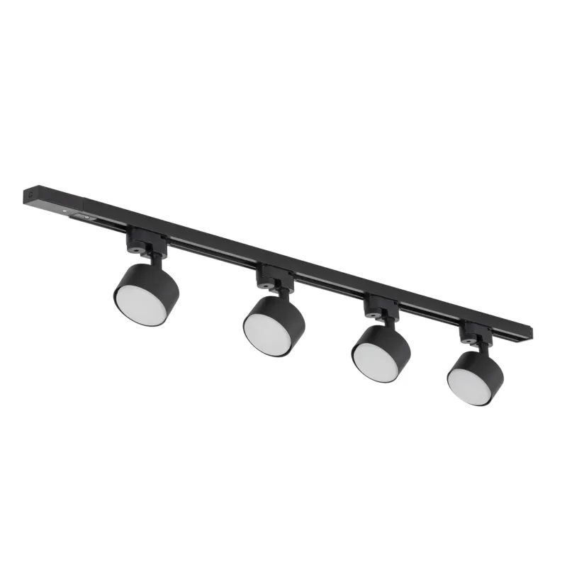 Darmowy zwrot Lampa szynowa 4-punktowa, Tracer Set Black 6 – trójobwodowa
