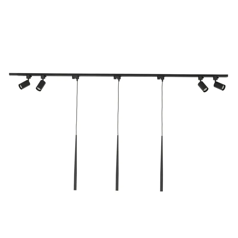System szynowy Tracer Set Piano Black 156, reflektory + sople wiszące Ograniczona ilość