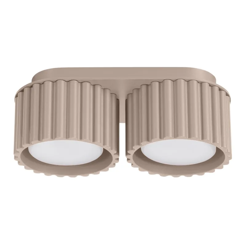 Zniżka Ryflowana lampa sufitowa Medina 2 – taupe