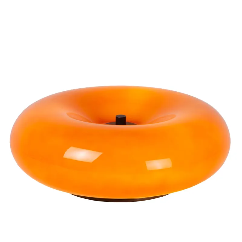 Pomarańczowa lampa stołowa retro Sentino – donut Nowość