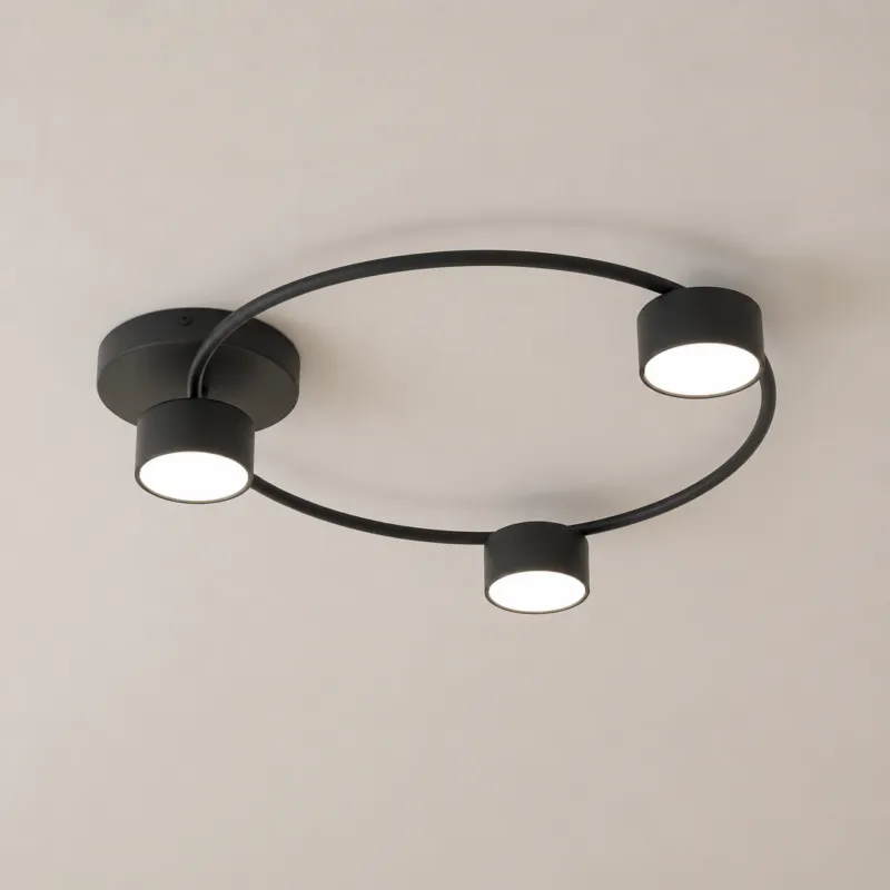Wyjątkowa oferta 3-punktowa lampa sufitowa Vero 3 – okrągły stelaż