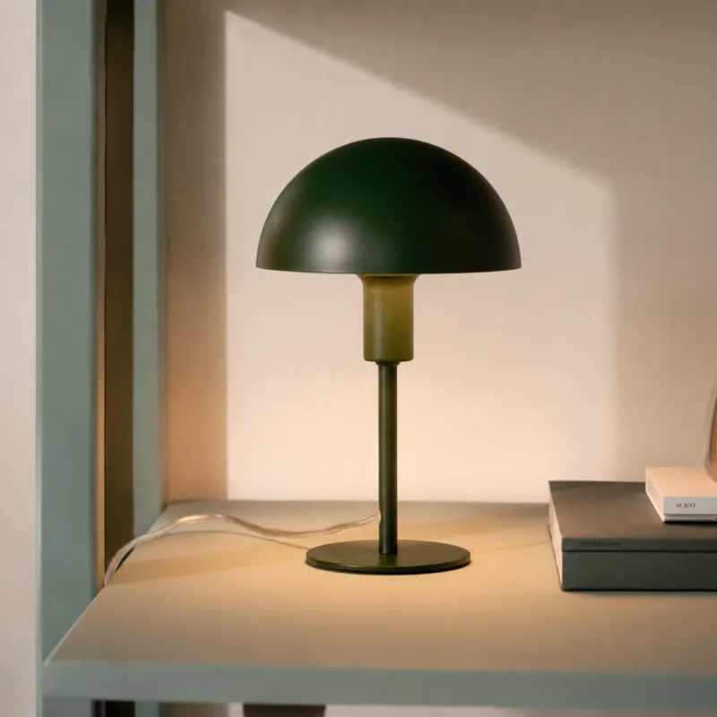 Dostępne od ręki Mała, ciemnozielona lampka stołowa Ellen Mini